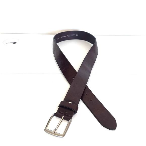 Gennaio Di Palma Leather Mens Belt Size 36 Chocolate Brown Made In Italy 100640 - Picture 1 of 6